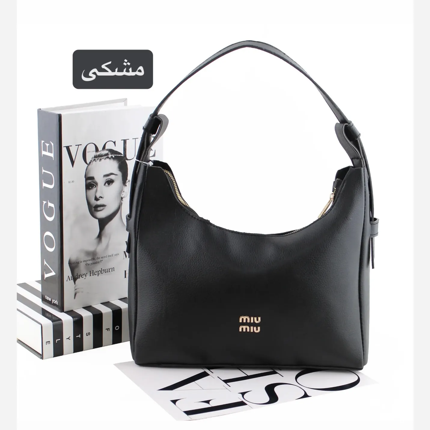 کیف زنانه چرم مصنوعی اسپرت روزمره مدل زیپدار