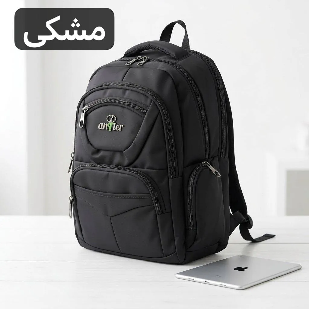 کوله پشتی برزنت جا لپتاپ و مدرسه دانشگاهی مدل جیب دار