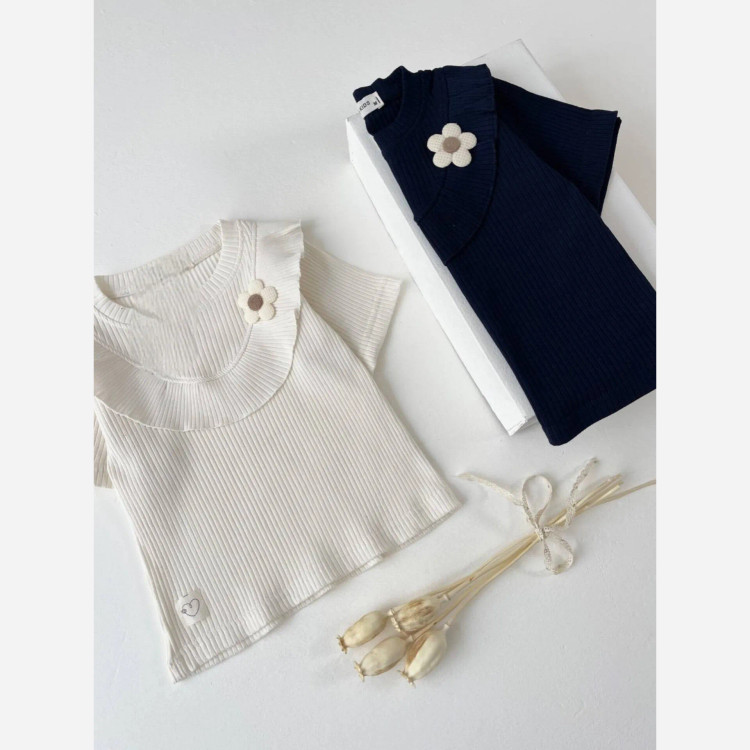 تیشرت پنبه کبریتی گلدار دخترانه 2 تا 8 سال