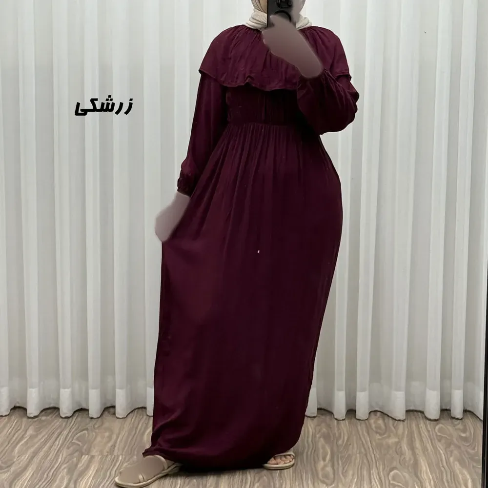 پیراهن ساحلی نخی آستین بلند زنانه و دخترانه فری سایز مدل ملوانی