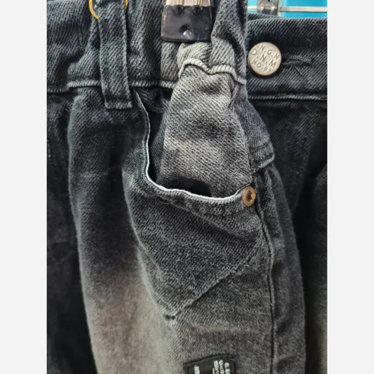شلوار جین ترک بچگانه نیم بگ بالونی اسپرت دخترانه و پسرانه سایز 7 تا 14 سال